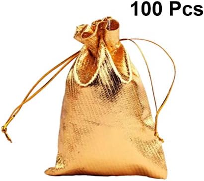 Абаодам 100 парчиња Свилена Торба Торбичка За Накит Со Врвки За Накит Празнично Пакување Закуски Кеси За Бонбони За Торби За Подароци За