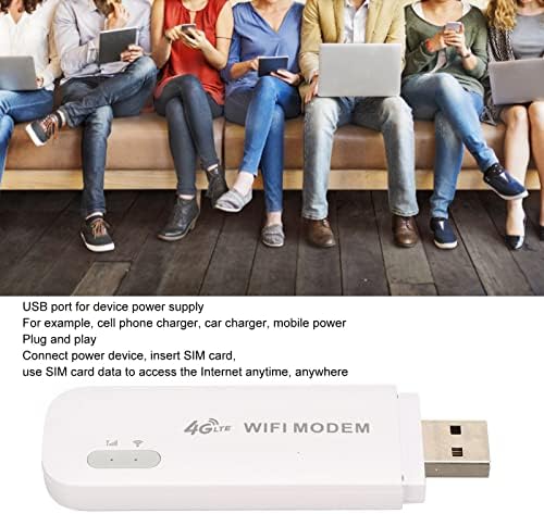 Преносен WiFi рутер, 4G LTE USB Mobile Hotspot со слот за SIM картички, поддршка 10 уреди, џеб WiFi Hotspot уред за автомобил, патување