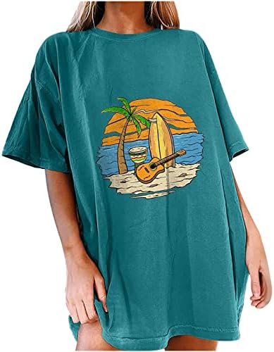 2023 Облека модна памучна екипаж графичка плажа бренд блуза кошула за жени есен лето кратки ракави маица