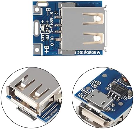 12pcs 5V 1A Зголемување на засилување Модул за напојување Литиум за заштита на батерии DIY Полнење на микро -порта LED дисплеј USB