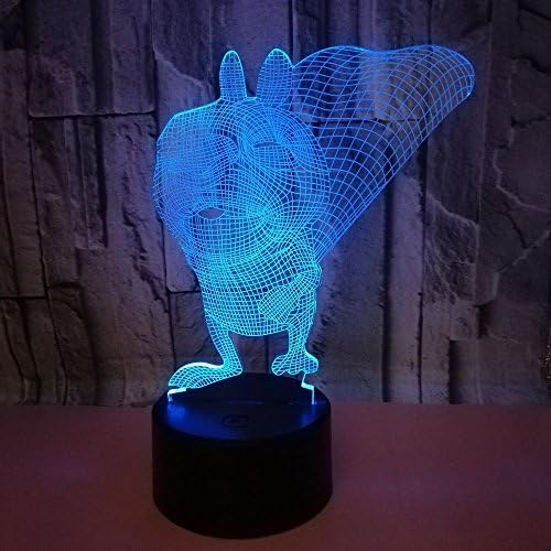 Верверица Модел Ноќ Светлина Играчки 3Д Оптичка Илузија Светилка Со Допир &засилувач; Далечински Управувач &засилувач; 16 Бои