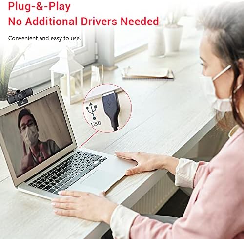 NexiGo N930P 1080p Стриминг Бизнис Веб Камера Со Софтвер, Микрофон &засилувач; Приватност Покритие, Автофокус, HD USB ВЕБ Камера,