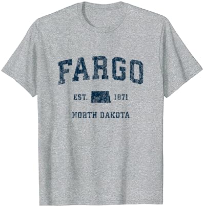 Фарго Северна Дакота и Гроздобер спортски дизајн маица за прием на морнарица
