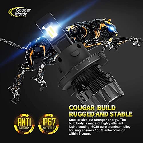 Cougar Motor H11 H13 LED светилки, H8 H9 9008 16000lm 6500K, X-Small се-во-еден комплет за конверзија-кул замена на бел халоген