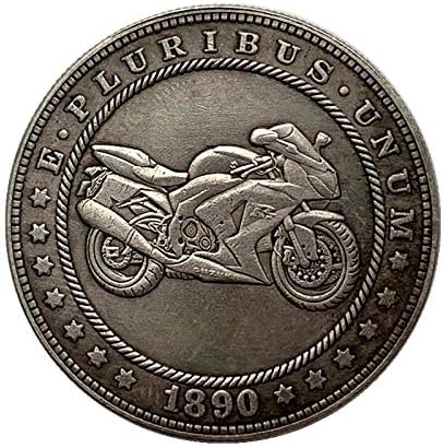 Комеморативна Монета 1890 Скитник Монета Мотоцикл Комеморативна Медал Колекција Занает Монета Сувенир