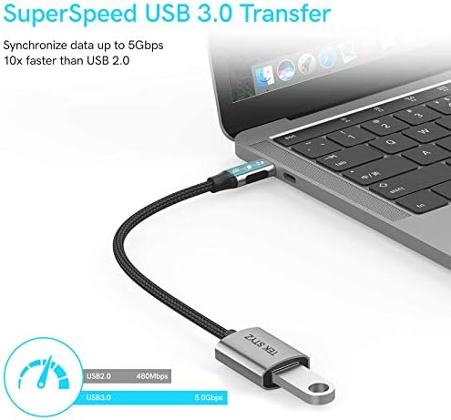 TEK Styz USB-C USB 3.0 адаптер компатибилен со вашиот JBL Live Pro+ TWS OTG Type-C/PD машки USB 3.0 женски конвертор.