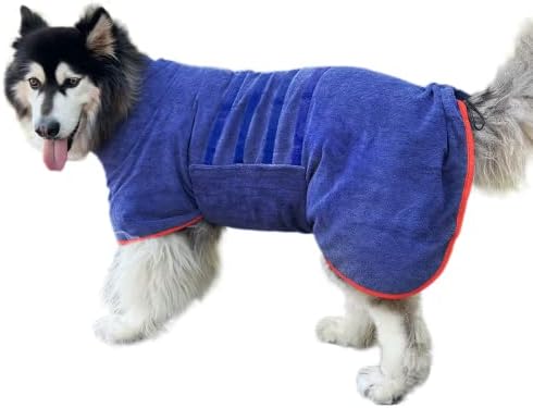 Палто за сушење на кучиња Перифлоуин - кучиња бањарка пешкир микрофибер брзо сушење супер абсорбента милениче куче мачка бања облечена
