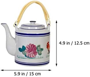 чаши за пиење од не'рѓосувачки челик jојофуни керамички чајник со шема на петел во вода тенџере 700 мл цветање и лабава лисја чајник