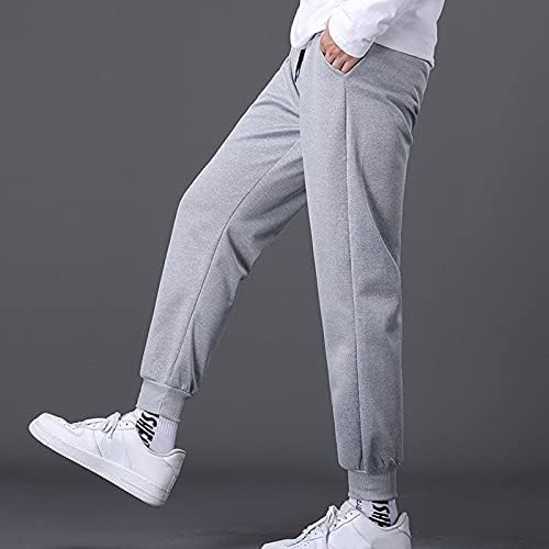 Qtocio машки обични џогери панталони тенок вклопуваат атлетски џемпери за теретана вежбање атлетски блок во боја јога панталони