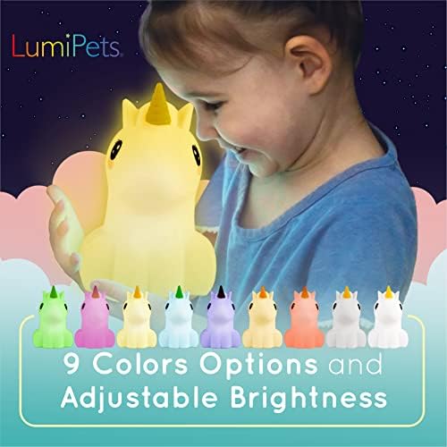 Lumipets Unocher, Kids Night Light, силиконска расадник светло за бебе и дете, незгодно ноќно светло за детска соба, животински ноќни