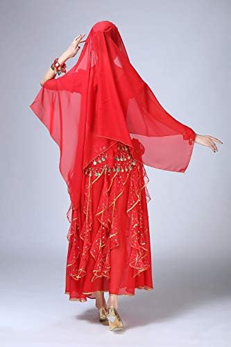 Orените Оридор, стомакот, фустан за танцување Индиски боливудски костими за Ноќта на вештерките шифон, сјајни стомачни танцувачки костуми од