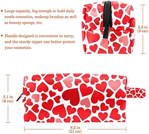 Патување Шминка Торба Стилски Козметичка Торба За Жени Виси Тоалет Торба Организатор Црвени Срца