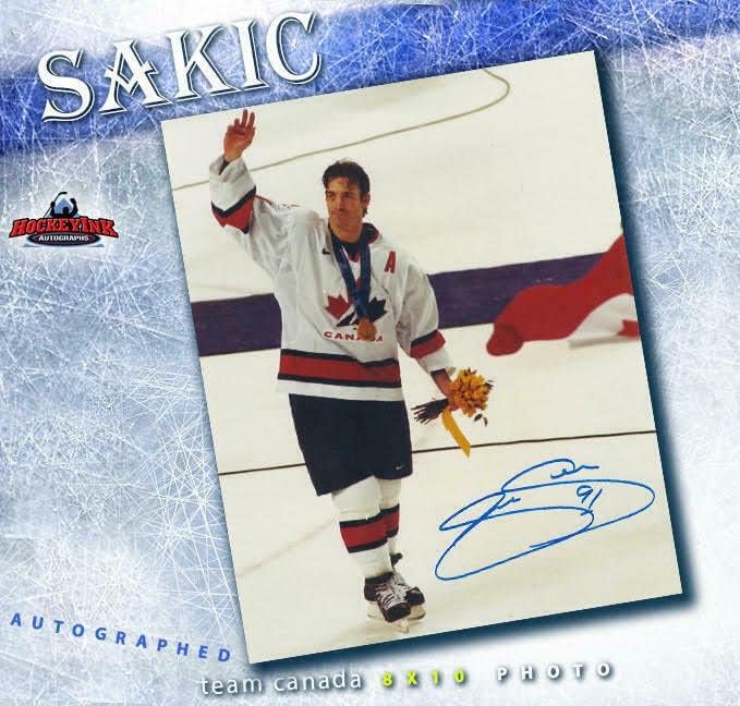 Sakо Сакиќ потпиша тим Канада 8 x 10 Фото -70125 - Автограмирани фотографии во НХЛ