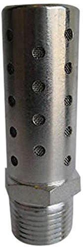 Mettleair SHF-N06 пневматски придушувач со висок проток, не'рѓосувачки челик, 3/4 NPT