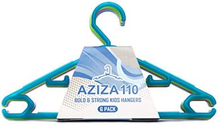 Aziza 110 Премиум за заштеда на простор за специјални закачалки за деца, флуоресцентни бои и разноврсен дизајн, совршен за деца, деца и пред-тинејџери