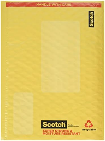 Меилдер за пластични меурчиња од шкотски, 6 во x 9,25 во, големина 0, жолта, 4/пакет