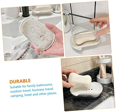 Holibanna 5 парчиња кутија сапун сапун контејнер силиконски контејнери бања за бања контејнер крпа за миење четка мијалник мијалник сунѓер