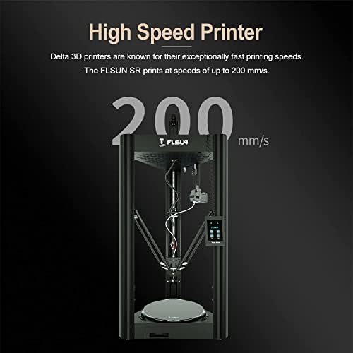 FLSUN SR SUPER RACER 3D печатач Брз 200мм/с 2800 мм/с ² ФДМ 3Д печатач + еден сет на официјален комплет за ажурирање на топол кревет PEI