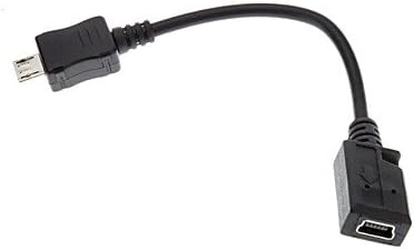 Micro USB машки до мини USB женски адаптер кабел 0,1м