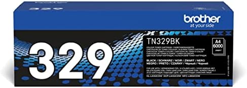 Брат TN-329BK тонер кертриџ, црн, единечен пакет, супер висок принос, вклучува кертриџ 1 x тонер, оригинални материјали