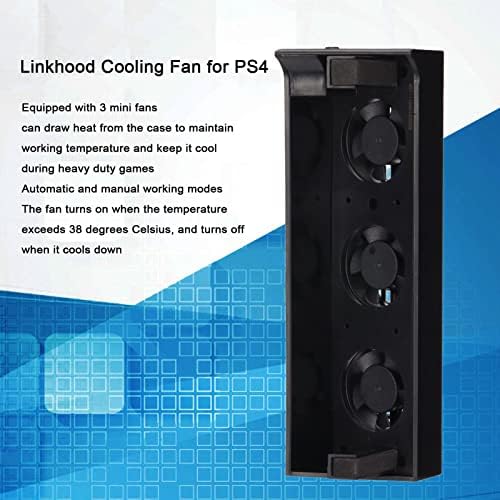 Вентилатор За Автоматско Ладење DEANSH ЗА PS4 Слим, 3 Порти Мултифункционален Интелигентен Вентилатор За Контрола На Температурата Радијатор За Дисипација На Топлина ?