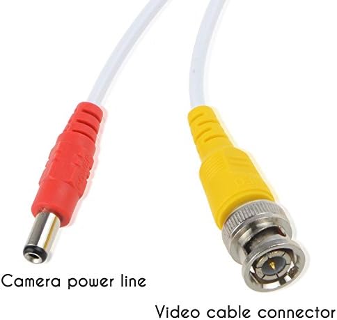 Flashmen 2-Pack 25FT HD видео за безбедност на видео-кабли за безбедност на камера пред-изработена кабел за жица за продолжување со BNC