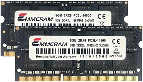 EMMCRAM 16 GB PC3L-14900S DDR3 / DDR3L лаптоп RAM меморија 1866MHz 1867MHz Sodimm 2RX8 1.35V Не-ECC Необјаснет 204pin Бележник