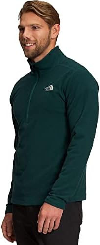 Машката машка машка капа на карпи ¼ патент -пуловер џемпер, зелена пондероза, голема