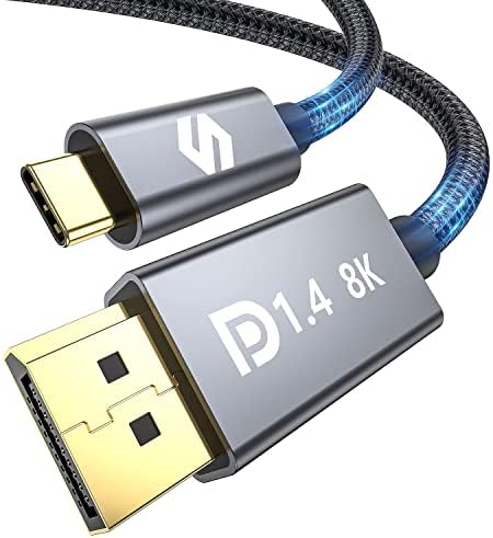 Silkland USB C До DisplayPort 1.4 Кабел 15FT [8K@60hz, 4K@144hz 120Hz, 2K@240hz], 5k Тип C До Dp 1.4 Кабел, [32.4 Gbps, Thunderbolt 4/3 Компатибилен]