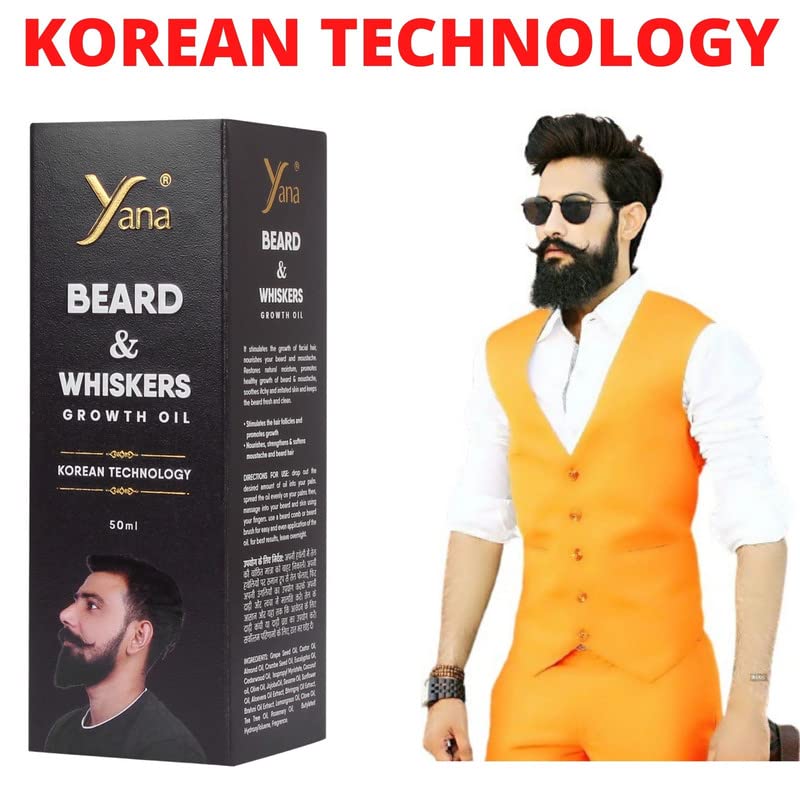 Јана брада и мустаќи масло за раст за подебела, подолга брада за трнлив, нерамномерно масло од брада за брз раст на брадата Корејска