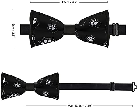 Форсџа Голема Црна Мачка Шепа Машки Претходно Врзани Машнички Прилагодливи Печатени Новини Вратоврска