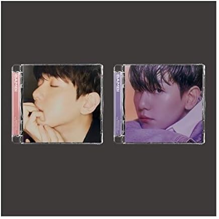 Exo Baekhyun Bambi 3rd Mini Album Albuse Case Case верзија Случајна покривка ЦД+1P постер+8P Стихови+1P AR CLIP картичка+1P AR