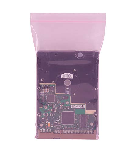 Aviditi 4 x 6 Повторувачки патент анти-статички розови поли-торби, за да се спречи статично кога пакувањето и складирање на електронски