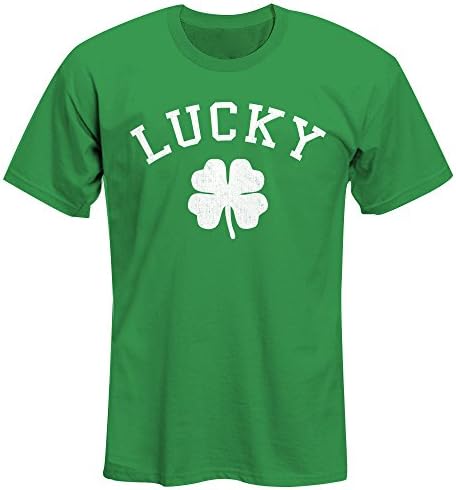 Среќа Денот на Денот на Денот на Свети Патрикс Ирска зелена Шамрок маичка за момчиња