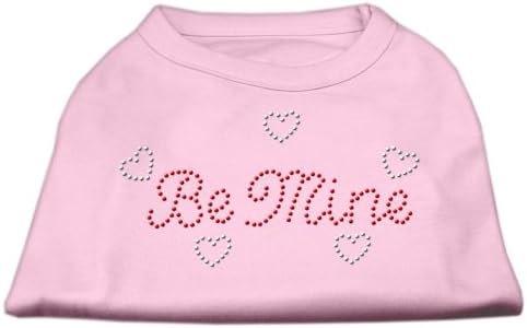 Mirage Pet Products 10-inch Be Mine Rhinestone Print кошула за домашни миленици, мала, светло розова