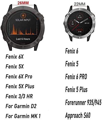 Биро за брзо ослободување на IOTUP за Garmin Fenix ​​6x 6xpro 5x 5xplus Watch Band за Fenix ​​3 HR/Descnent Mk1 нараквица од нараквица од
