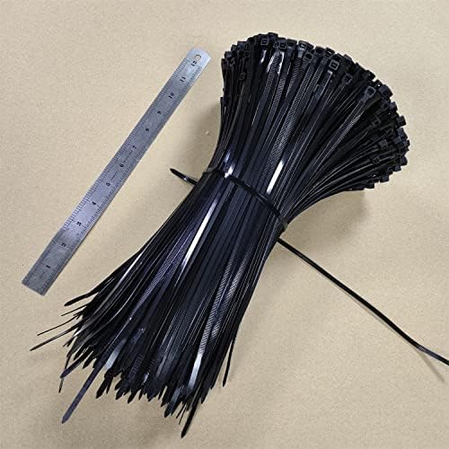 Поштенски врски 1000 парчиња 12 инчи кабелски врски со тешка должност, врвни пластични врски со пластична жица со јачина на затегнување од 50