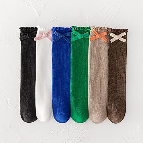 Детски чорапи есен и зимски девојчиња чорапи за телевични чорапи Агарични обликувани цврсти бои кратки чорапи за девојчиња