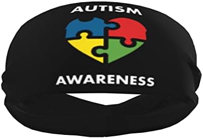 Знаме За Свесност За Аутизмот Спортски Ленти За Глава Лента За Коса Што Ја Отстранува Влагата Жени Мажи Спортски Ленти За Пот Жени За