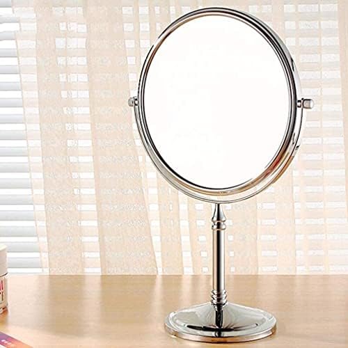 Mirkip Mimror Mimror Shimup Vanity Mirror, Desktop Двострано огледало за убавина 3x зголемување козметичко огледало 360 ° вртење на бања