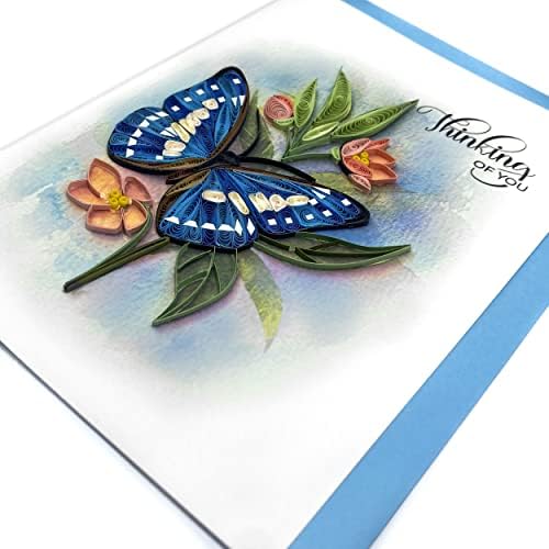 Tumybee пеперутка размислува за вас картичка со пликови, благодарам, картичка за сочувство, губење на домашно милениче, мајка, мајка, татко,
