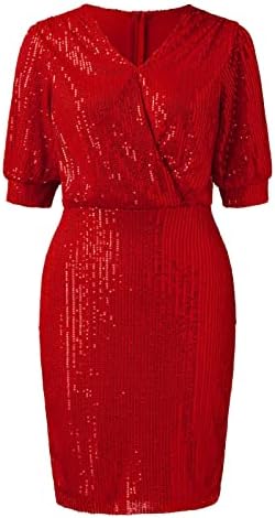 LKPJJFRG 2023 Women'sенски обвивка Макси фустан со ракав за модерни модерни положени фустани фустани секси обвивка за каросерија мини фустан