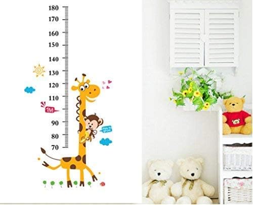 Bbrats Stickerskart wallидни налепници Детска жирафа висина табела што може да се отстрани голем винил