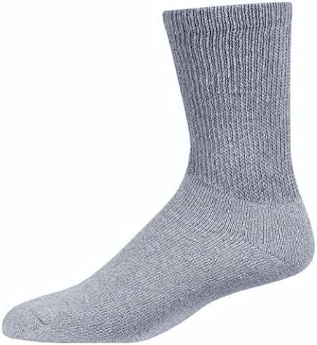 3 пар дијабетични циркулаторни екипи чорапи здравство Поддршка лабава памучна сива боја 9-11