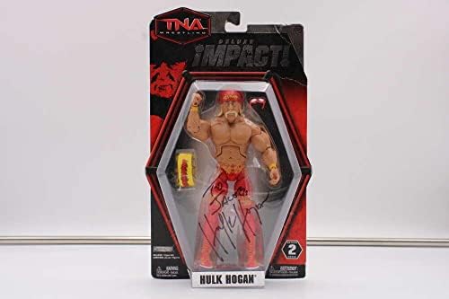 Хулк Хоган потпиша Jakks TNA Deluxe Impact Series 2 Акција Слика JSA COA D850 - Фигурини во борење
