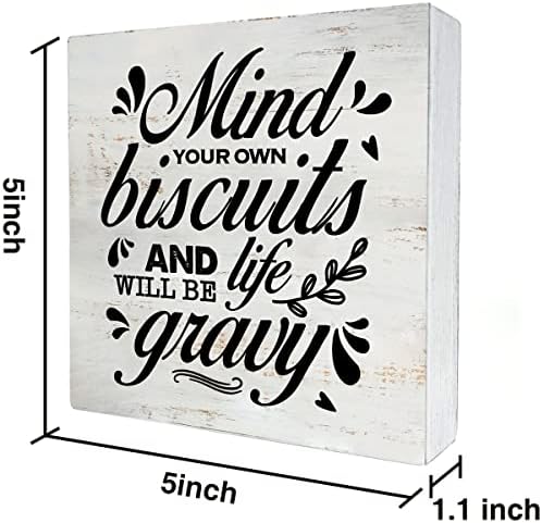 Рустикален ум твоите сопствени бисквити и животот ќе биде сиво дрвена кутија знак смешна кујна дрвена кутија знак фарма куќа