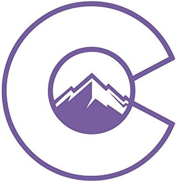Млечни кригла дизајнираат Колорадо знаме Ц со планини 5 инчи црна винилна декларација