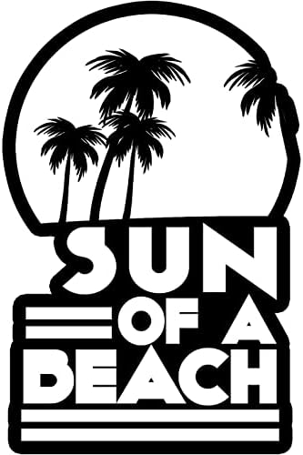 Винил налепници Сонце на плажа со палми смешни заклетва океански казни лето големи 3 пакувања разновидни големини на налепници за декорации