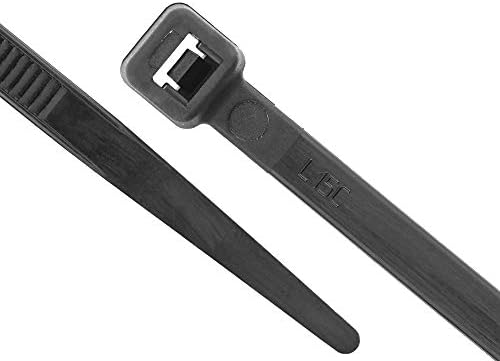 Безбедни кабли од 8 инчи црна УВ стандардна кабелска вратоврска - 100 пакувања