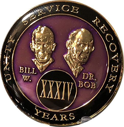 34 Година Med Медалјон Виолетова Три-Плоча Основачите Бил &засилувач; БОБ ЧИП XXXIV